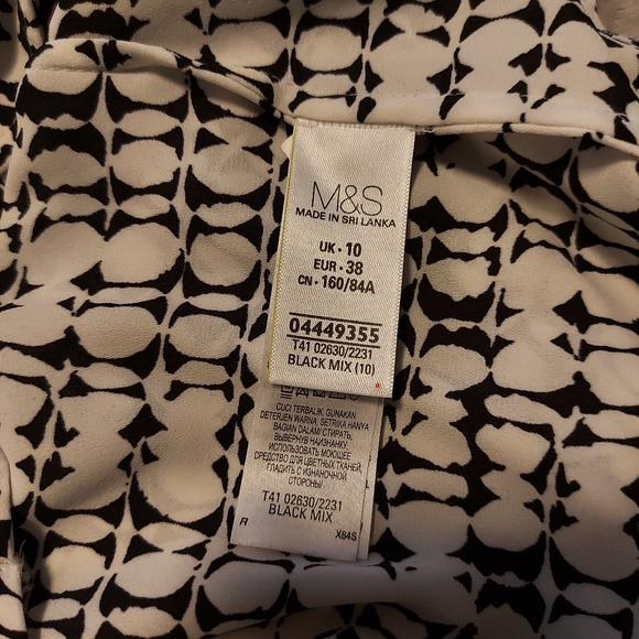 Marks and Spencer Collection B&W Blouse - Picture 8 of 8